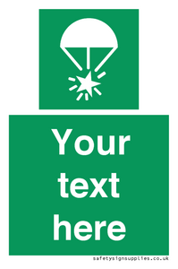 Custom sign safe condition Rocket parachute flare